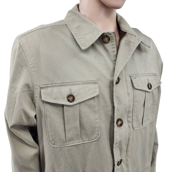 FM Allen Field Classic Safari Coat Jacket Canvas Twill Men's Medium - Picture 1 of 12